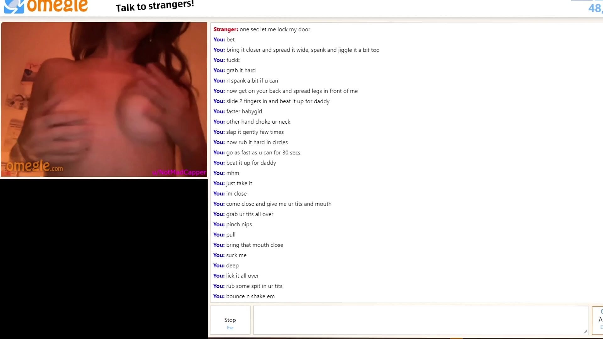 Hot girl playing on omegle
